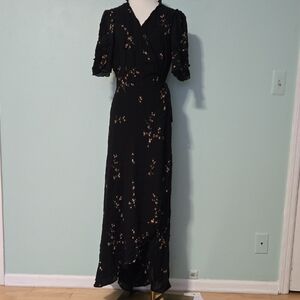 Reformation Black Floral Maxi Dress